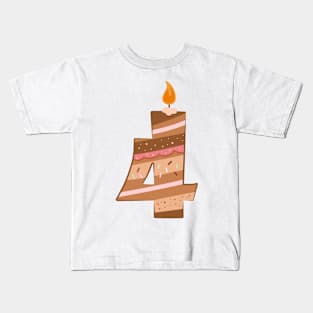 Cake number 4 Kids T-Shirt